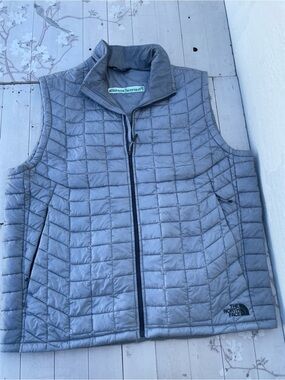 The North Face Men's Light Gray Quilted Puffer Jacket